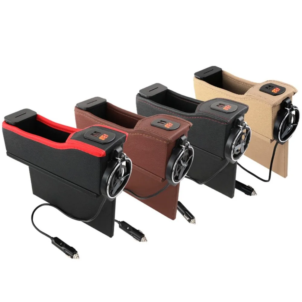 

Car Gap Organizer Compartment Storage Box Multi-Function USB Charging Trash Can Crevice Storage Cup Holder