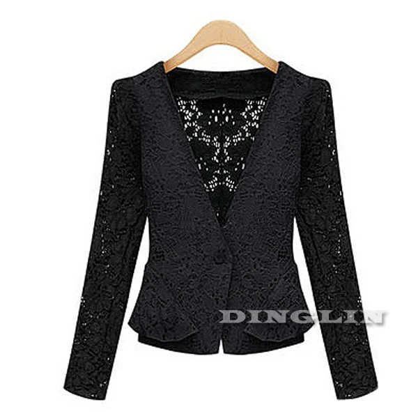 GZDL Fashion Female Long Sleeve OL Floral Printed Lace Top