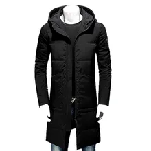 2016 winter männer Kapuzen 80% Weiße ente daunenjacke männer trenchcoat jacken Daunenjacke Lange stil reißverschluss große größe M-3XL