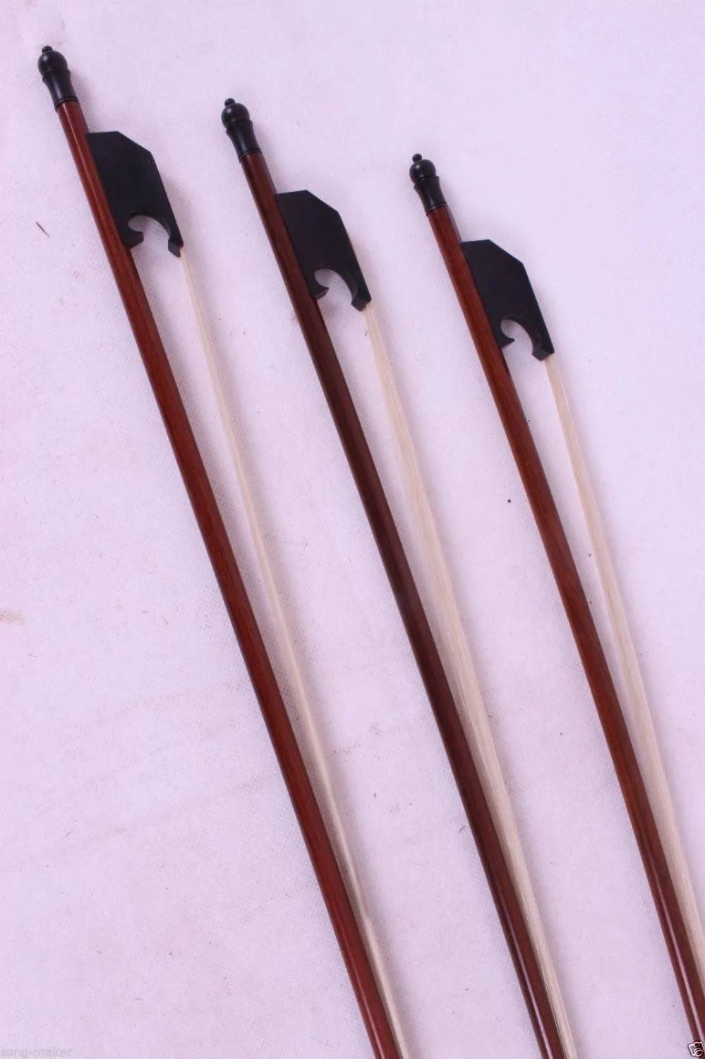 

3 pcs 4/4 Violin Bow Baroque ebony Straight High Quality #R3-1