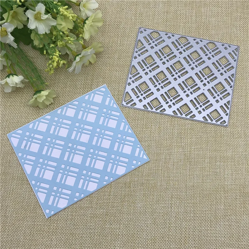 Metal Cutting Dies Stencil Craft Antique Hollow Out Grid Embossing For DIY Scrapbooking Card Decoration