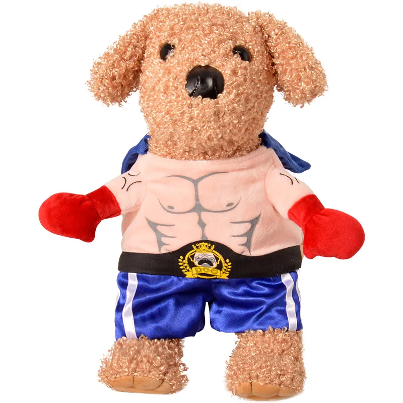 Funny Dog Cat Costumes Boxer Cosplay Suit Pet Clothing Halloween Christmas Uniform Clothes For Puppy Dogs Costume for a cat Funny Dog Cat Costumes Boxer Cosplay Suit Pet Clothing Halloween Christmas Uniform Clothes For Puppy Dogs Costume for a cat