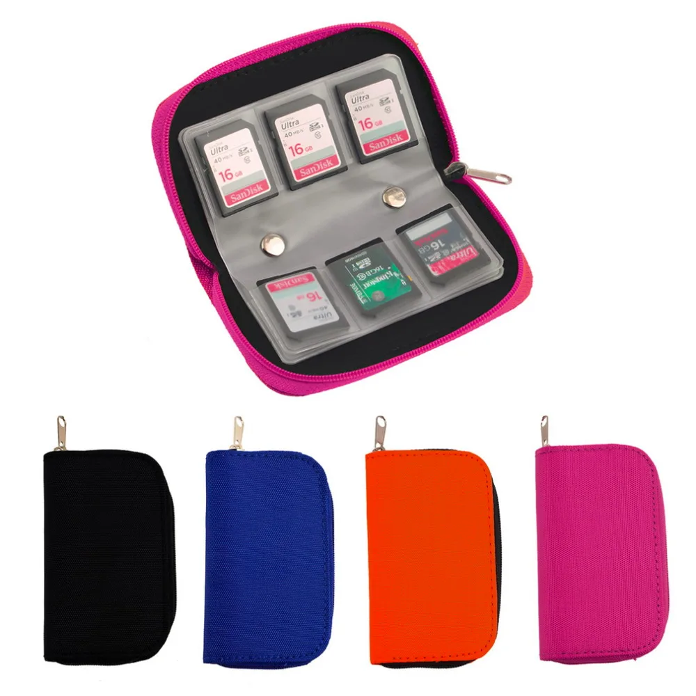 4 цвета SD SDHC MMC CF для Micro SD карта памяти сумка коробка держатель защитного кожуха кошелек магазин