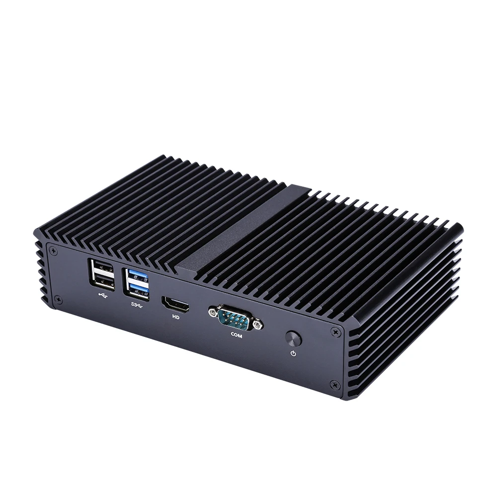 Qotom Mini PC Q300G4 Celeron i3 i5 i7 avec 4 Gigabit Alfred et Core Support Routeur AES-NI Pare-enquêter Sans Ventilateur Petit Ordinateur Box