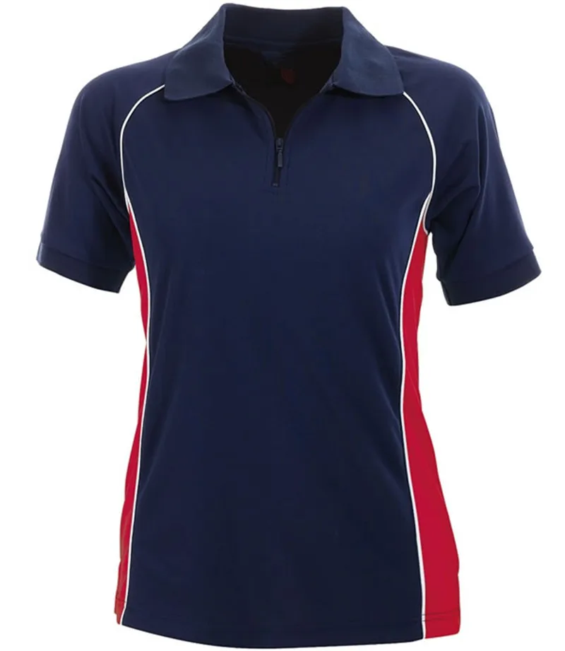 women polo shirt with zipperin Polo Shirts from Women's Clothing on