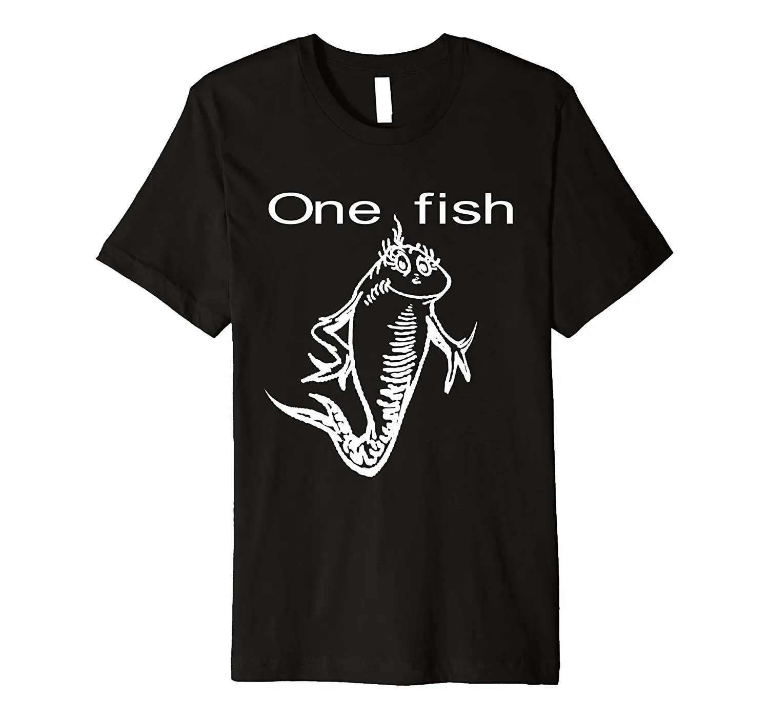 One Fish Funny Halloween Angler Fishes Costume T Shirt Print Tee Shirt