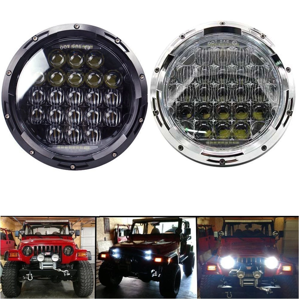 

For Lada 4x4 urban Niva Nissan 7 Inch Round 5D 130w LED Projector Headlight H4 Hi/low with DRL For Jeep Wrangler Suzuki Samurai