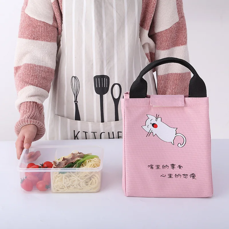 New Portable Lunch Bag Thermal Insulation Aluminum Foil Keep Warm Bag