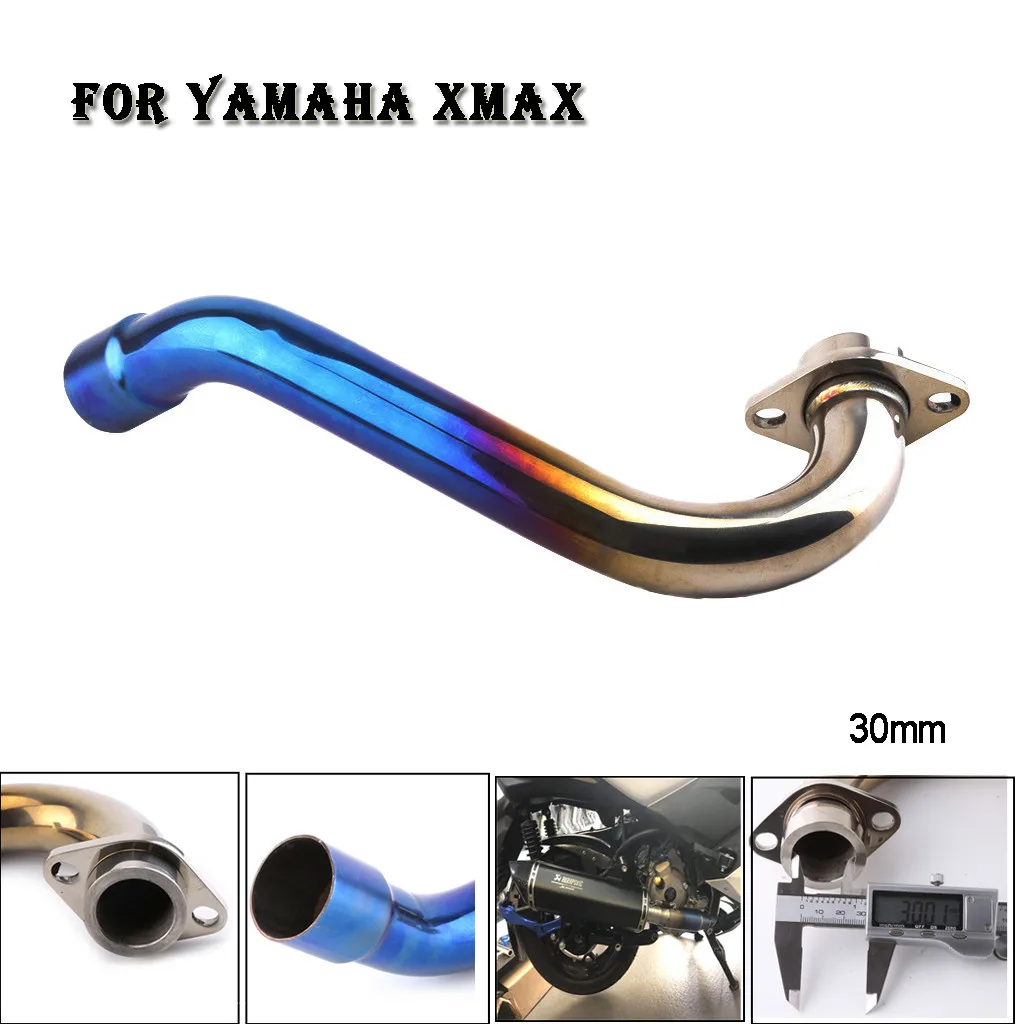 

Front Pipe Exhaust Modifications for Yamaha XMAX 250 300 400 cc 2017-18 Front Tube Exhaust Motorcycle Stainless Steel