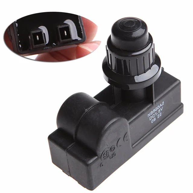 Best Price BBQ Gas Grill Replacement 2 Outlet AA Battery Push Button Ignitor Igniter Black