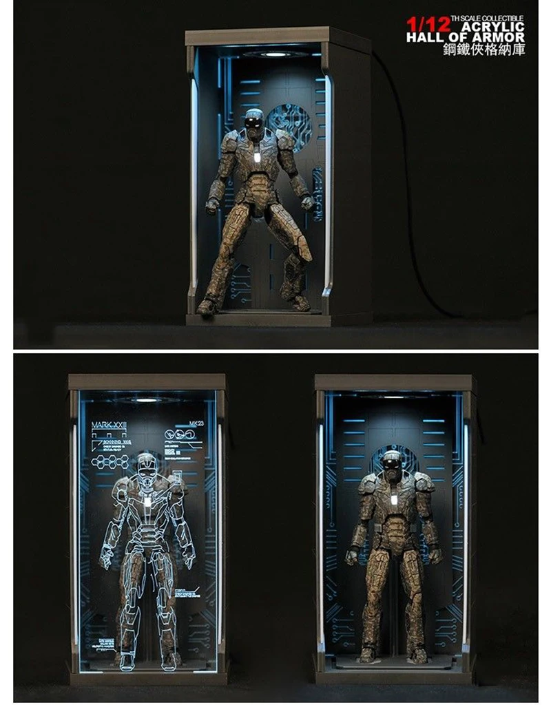 Для коллекционных игрушек-коробка 1/12 Comicave SHF дисплей коробка подходит фигурка железного человека MK45/MK46/MK43/MK42/MK41/MK25/MK1/MK2/MK5/MK3