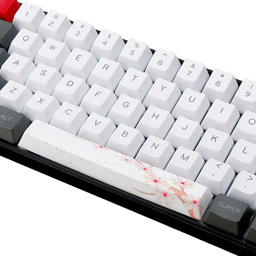 Пятисторонняя Dyesub PBT Sakura Space Bar 6.25u Новинка Keycap|Аксессуары для мышей и клавиатур| |