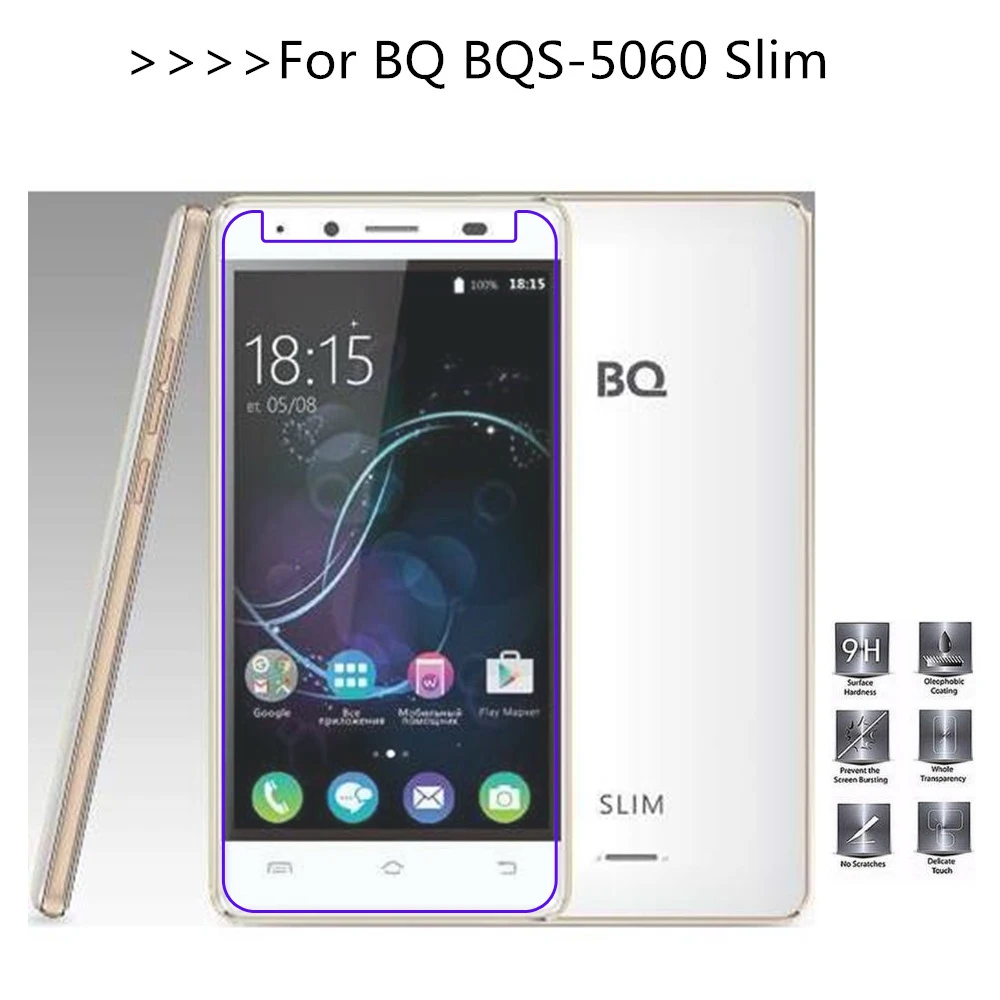 

For BQ BQS-5060 Slim Tempered Glass 2.5D 9H Protective Film Explosion-proof LCD Screen Protector For BQ BQS-5060 Slim