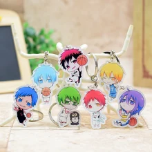 Kuroko nenhuma cesta acrílico chaveiro pingente acessórios chave do carro bonito dos desenhos animados japoneses kuroko basquete 7 estilos SS229-235 XS-2