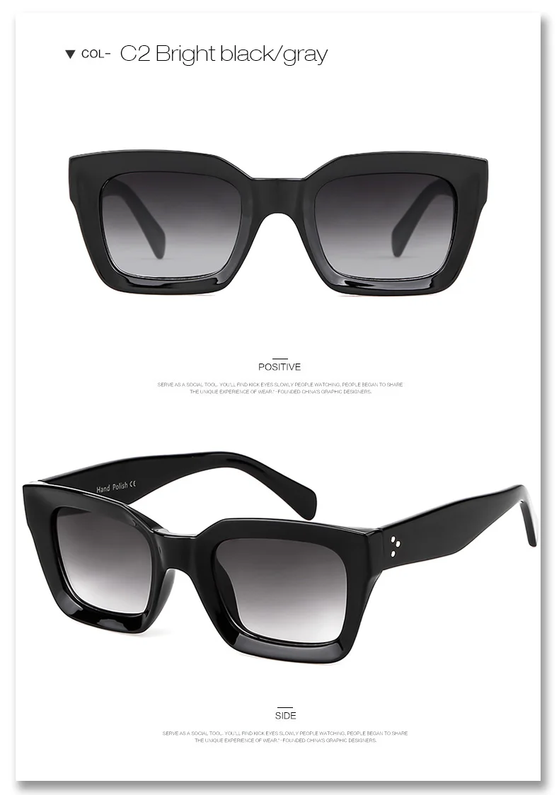 WHO CUTIE винтажные негабаритные прозрачные солнцезащитные очки для женщин Ретро дизайнерские Черепаховые заклепки оправа солнцезащитные очки оттенки OM656
