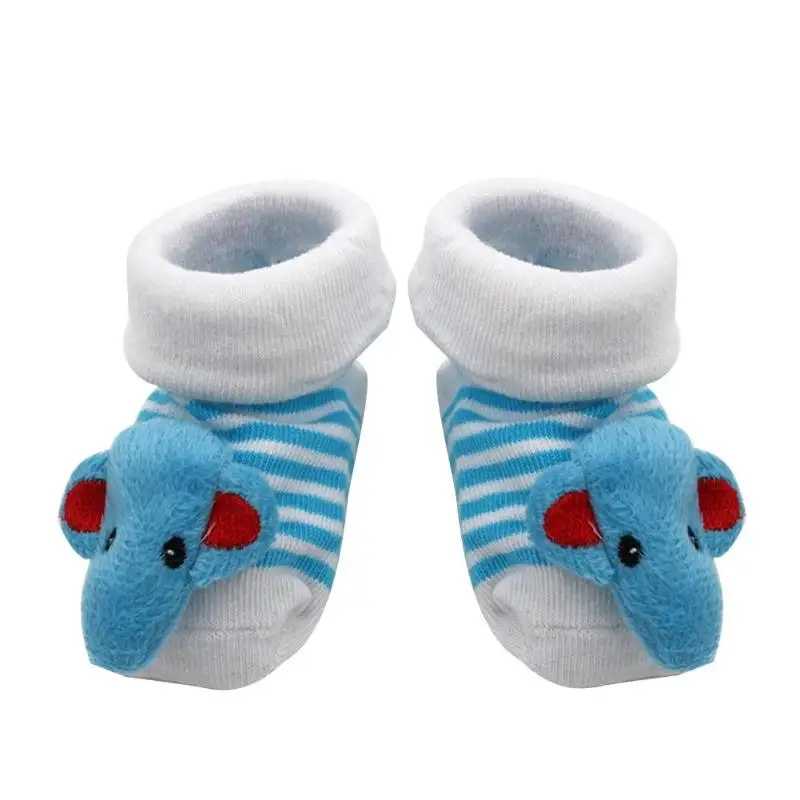 Детские хлопковые носки с героями мультфильмов для новорожденных девочек и мальчиков, нескользящие носки-тапочки, кукольные носки