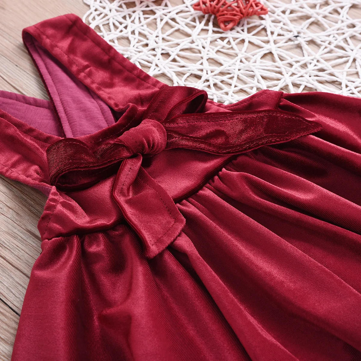 Модное платье принцессы для девочек; красное вельветовое платье для детей; Милая Одежда для девочек