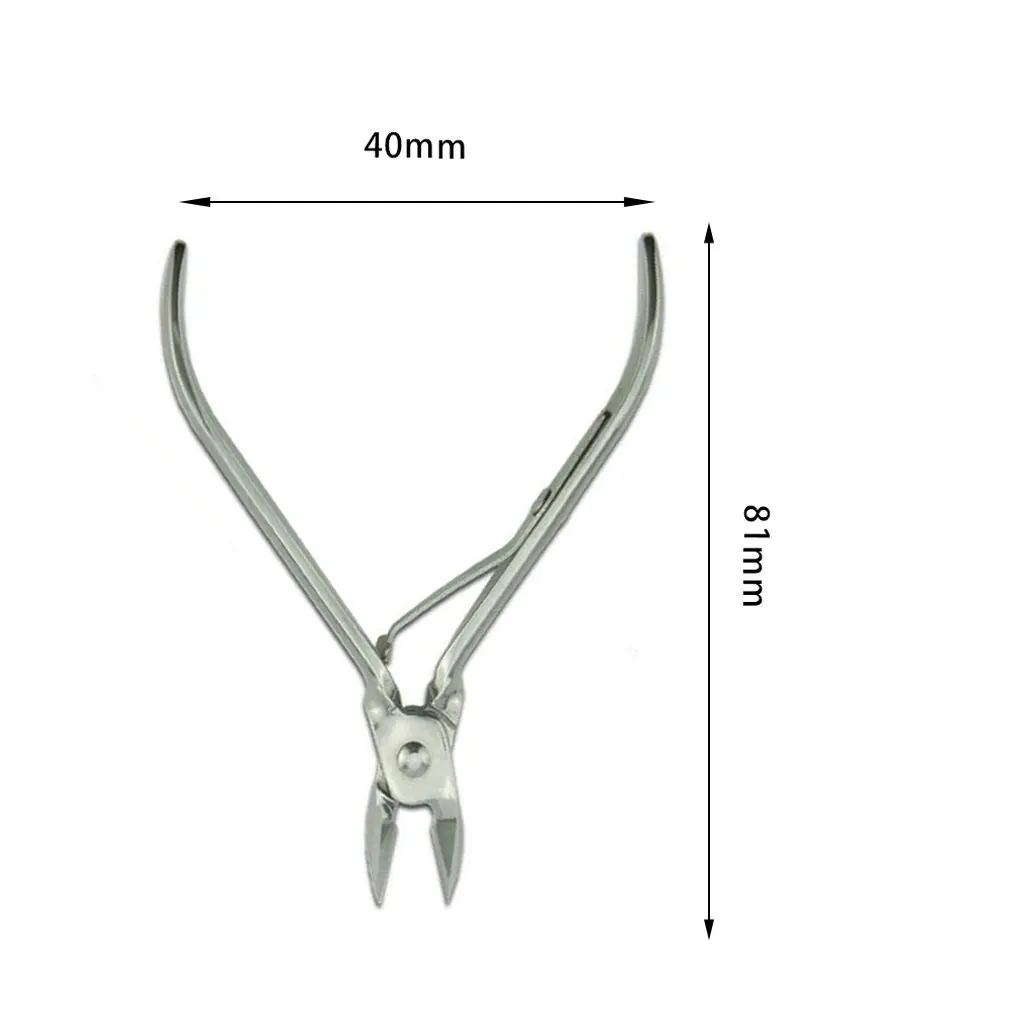 Косметические щипцы из нержавеющей стали для ногтей, серые щипцы от заусенцев Маникюрные щипчики кусачки щипчики для педикюра