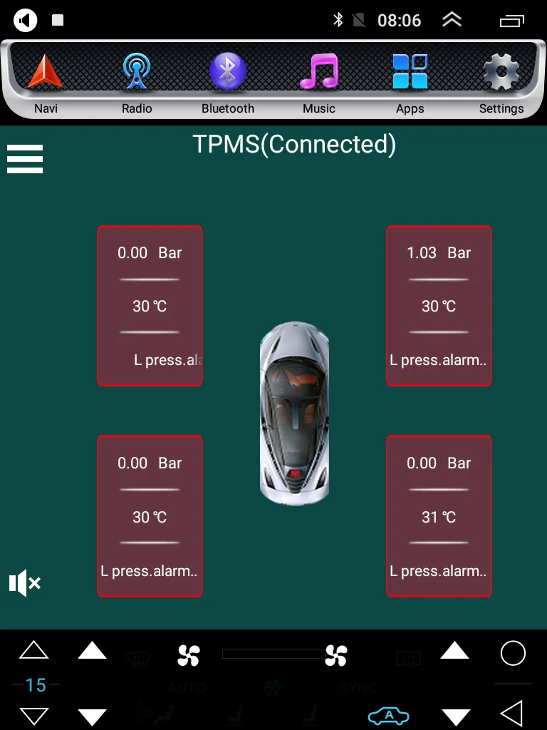 USB Android TPMS монитор давления в шинах/Android навигационная система контроля давления в шинах/Беспроводная передача TPMS