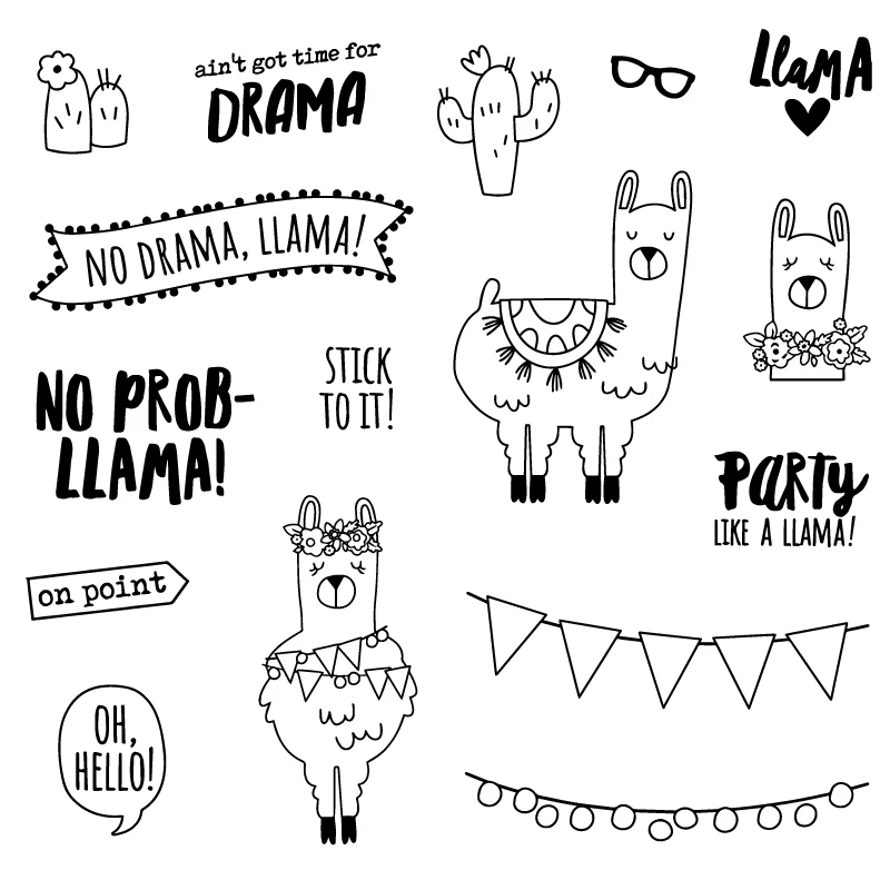 

AZSG Alpaca / Kitchenware Clear Stamps For DIY Scrapbooking Decorative Card making Craft Fun Decoration Supplies 14x14cm