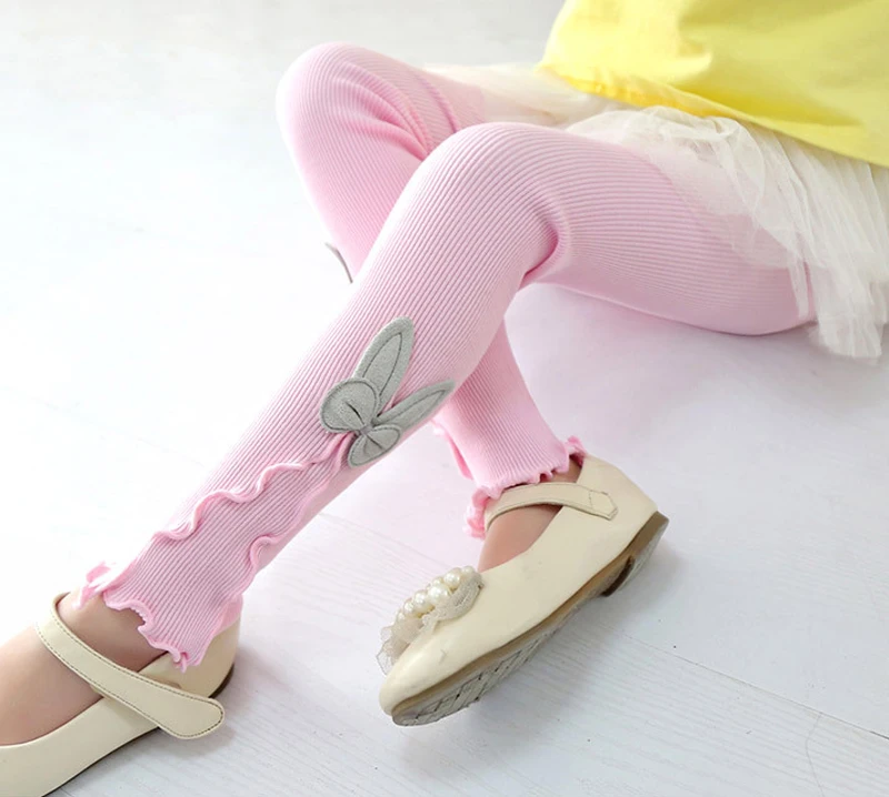 New Leggings for Girls Kids Spring Autumnm Cotton flower Leggins Children Skinny Clothing Trouser Pants Cute Leginsy Getry