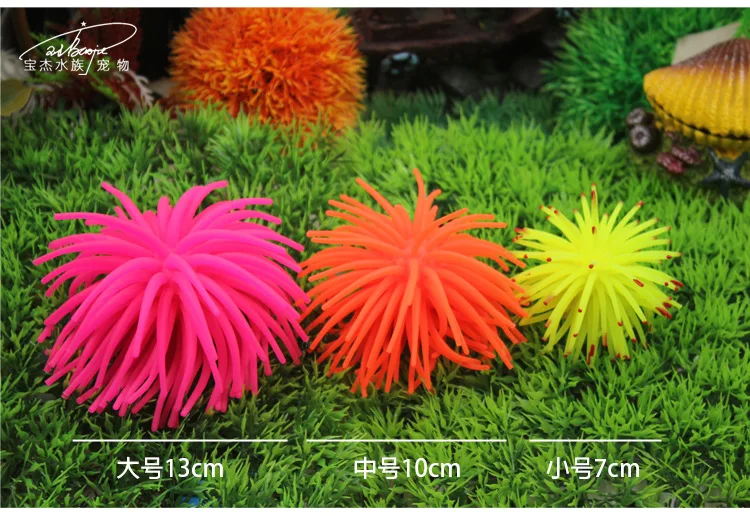 Simulated sea urchin Silicone Aquarium Fish Tank Artificial Coral Plant Underwater Ornament Decor