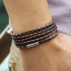 New Fashion 5 Layer Leather Bracelets & Charm Bangle Handmade Round Rope Turn Buckle Bracelet For Women Men Low Price Wholesale ► Photo 1/6