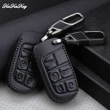 KUKAKEY Leather Car Key Case Cover Shell Fob Bag For Jeep Wrangler Patriot Grand Cherokee Compass Liberty Best Festival Gift