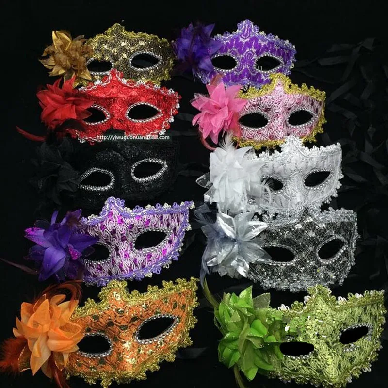 Красочные кружевные перьевые маски маска венецианской принцессы женские маскарадные маски для глаз карнавальные вечерние реквизиты на Рождество Хэллоуин