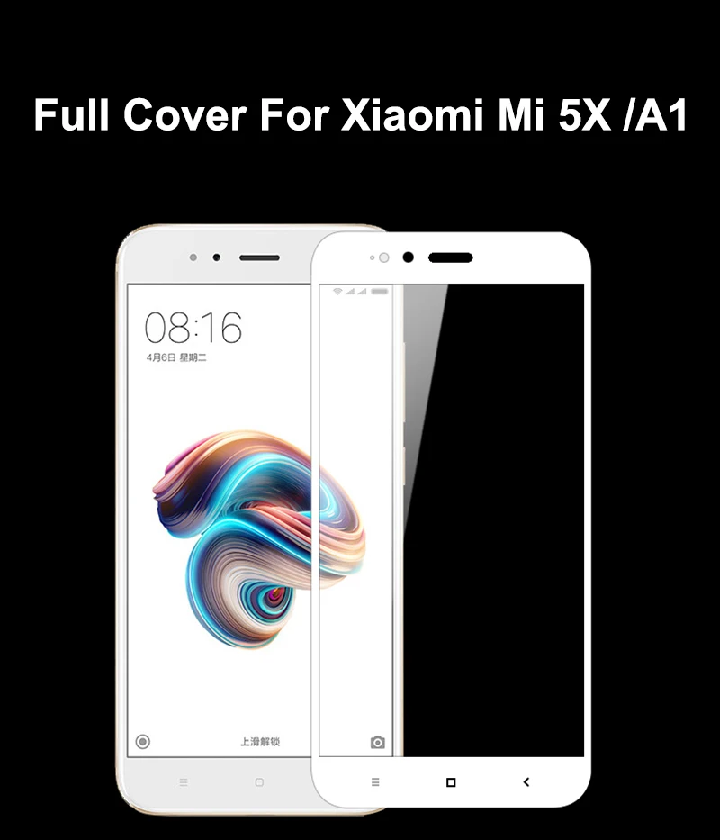 Для Xiaomi Mi5X стекло M5X закаленное Xiomi Mi A1 M 5X стеклянная пленка 2.5D полное покрытие