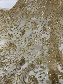 

JIANXI.C-62516 Good looking 5yards hand print glitter tulle mesh lace fabric for wedding