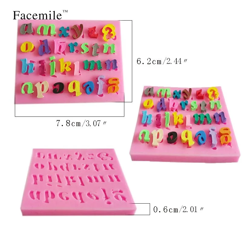 Facemile алфавит DIY шоколадная силиконовая форма для выпечки глина для поделок инструменты для украшения прессформы 50-104 подарок