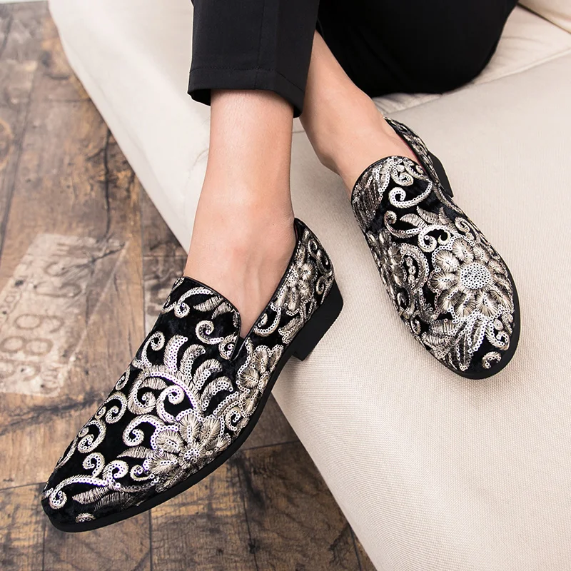 designer flowers men shoes luxury brand italian floral slip on ballroom dance male footwear wedding evening dress oxford shoes (17)