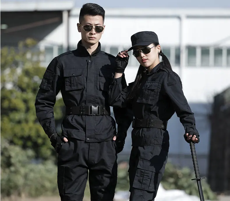 Военный костюм мужской Коммандо открытый боевой тренировочный костюм черный с длинными рукавами безопасности тренировочный костюм камуфляж полевой костюм женский