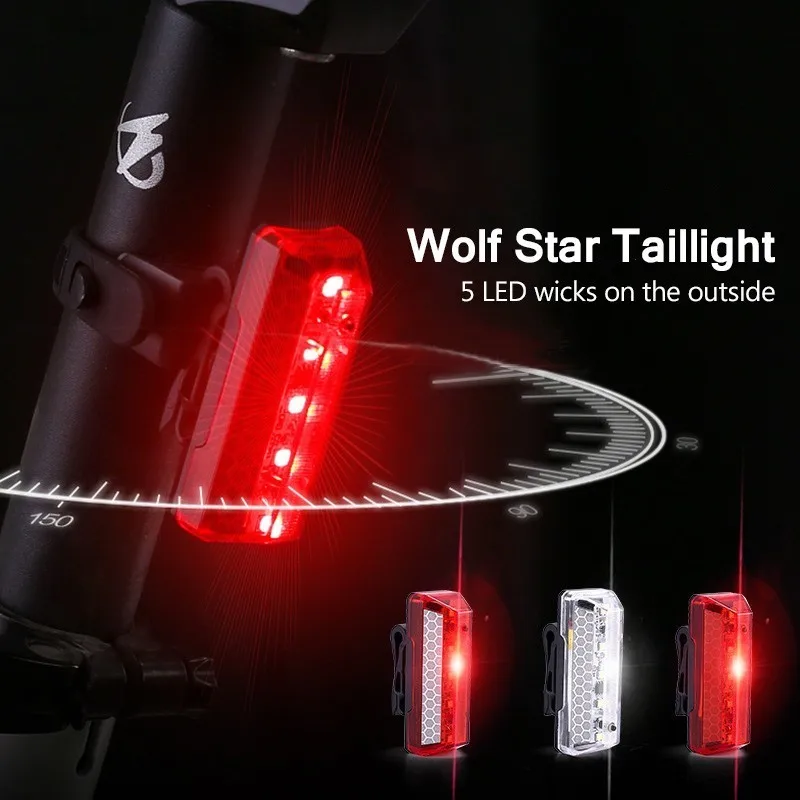 Flash Deal GENIU Tail Light For Bicycle Light Bike Flashlight 5 Modes LED USB Rechargeable Cycling Taillight Bicycle Rear Lights 1