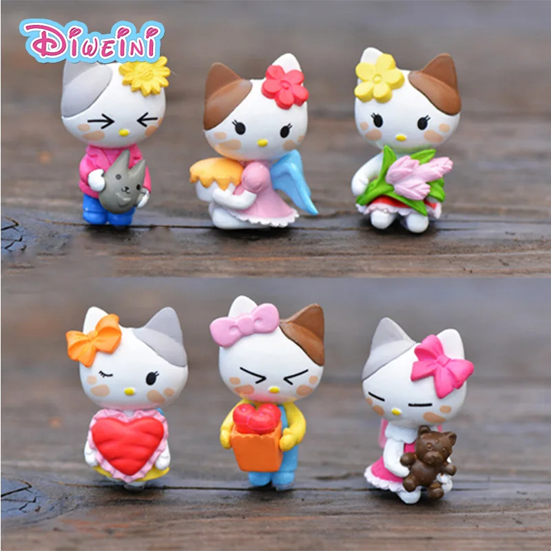 Aliexpress.com : Buy 6pcs/set Angel Cat miniature Kitten ...