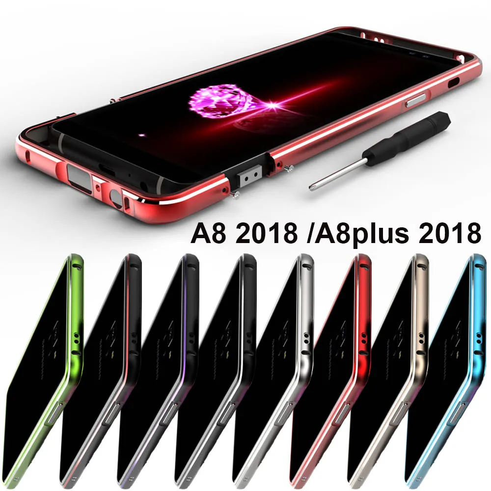 Чехол для Samsung Galaxy A8 2018 A530f роскошный бампер из алюминиевого сплава металлическая