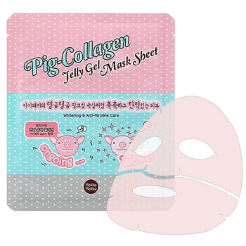 

HOLIKA HOLIKA Pig Collagen Jelly Gel Mask Sheet 25g Pig Collagen Nourishing Mask Moisturizing Brighten Skin 1pcs