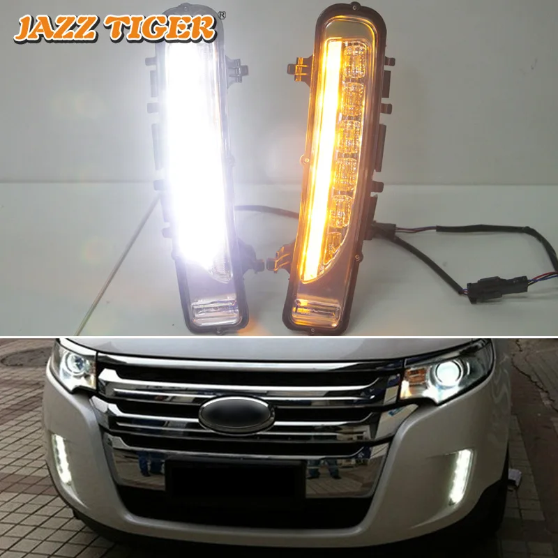 JAZZ TIGER Yellow Turning Signal Function Waterproof ABS 12V Car DRL font b Lamp b font
