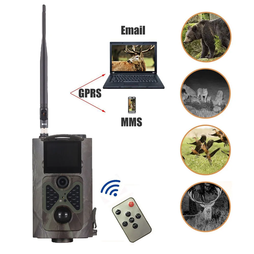 AOTU GPRS фотоловушка HC-550M 1080 P 12MP GSM MMS GPRS SMS Управление скаутинга инфракрасный охотничьи камеры для съемки дикой природы