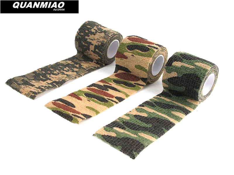 

Multi-functional Camo Tape Non-woven Self-adhesive Camouflage Hunting Paintball Airsoft Rifle Waterproof Non-Slip Stealth Tape