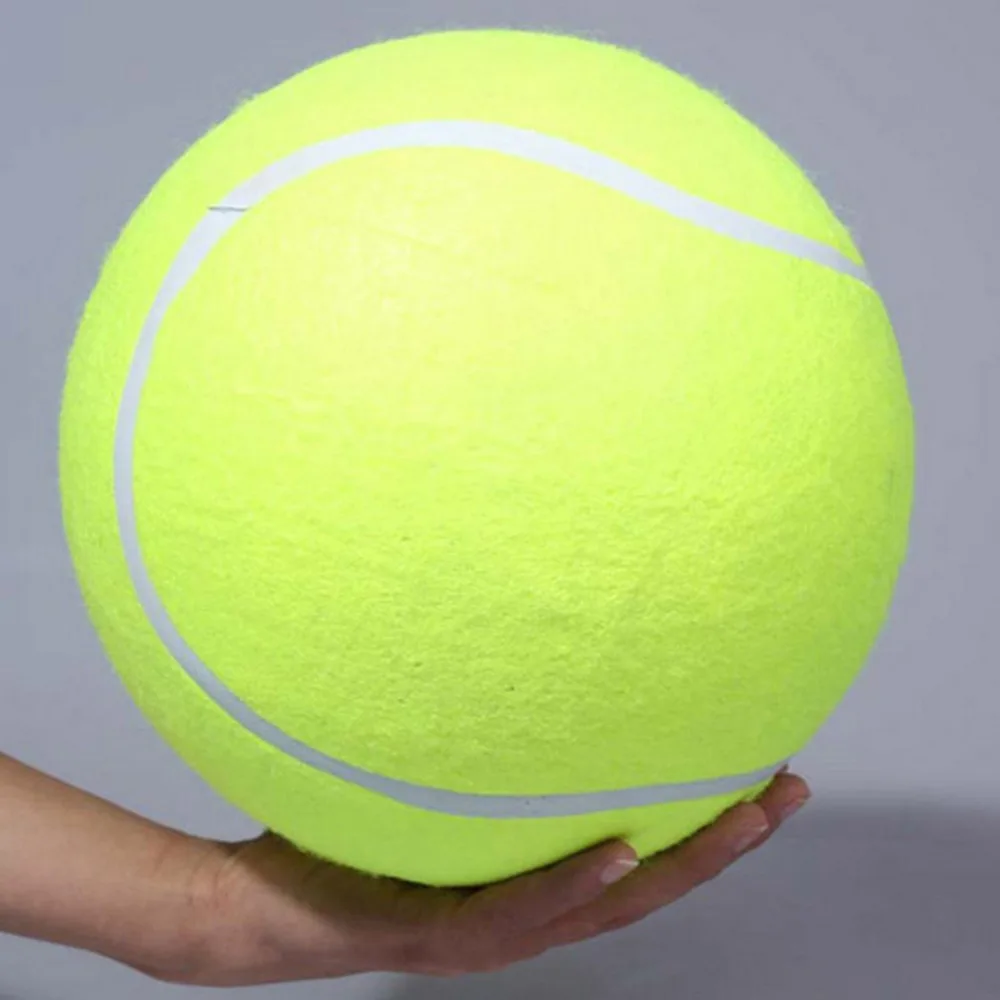 TSAI 24cm Tennis Ball Giant Air Inflation Tennis Ball Outdoor Sports Indoor Toy Signature Mega Jumbo Kids Toy Ball