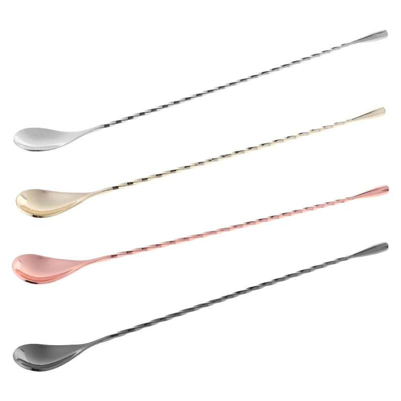 

Stainless Steel Muddler Threaded Swizzle Stick Cocktail Stirring Spoon Bar Tools