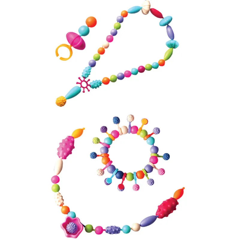 370 шт. поп бусины игрушки DIY искусство ремесла браслет ожерелье кольцо комплект ювелирных изделий кретивная обучающая игрушка для детей женские бусины подарки