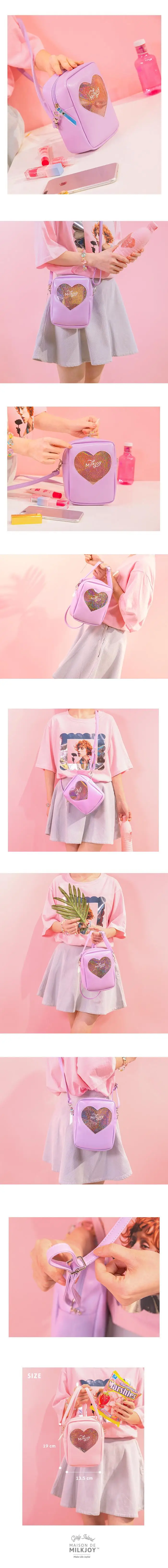milkjoy钻石心少女斜跨包4