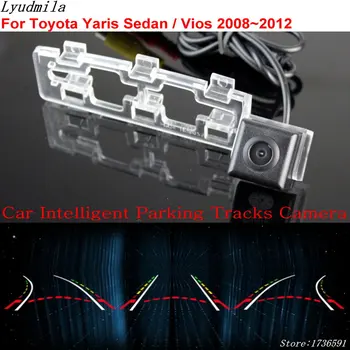 

Lyudmila Car Intelligent Parking Tracks Camera FOR Toyota Yaris Sedan / Vios 2008~2012 Car Back up Reverse Rear View Camera