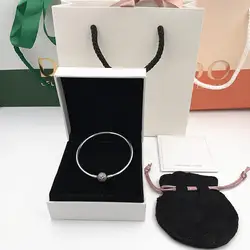 2019 Новый Шарм Выгравированы 925 серебряный браслет pandoras бисера браслеты гладкой ручной цепи для женщин ювелирные изделия, 1pz