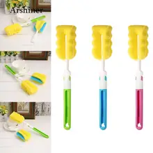 2 шт./компл. губка детская губка для чистки бутылок щетки стеклянная бутылка для комления молоком чашка щетка для чистки скребок для бокалов стиральные щетки