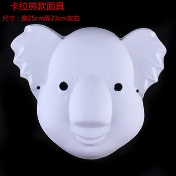 

Animal Blank Masquerade Full Face Mask for Adult Plain White Paper Pulp DIY Fine Art Painting Program Party Masks 10pcs/lot