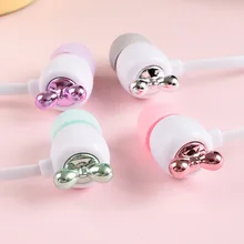 CHICLITS милые наушники с бантом для девочек, цветная Музыкальная гарнитура, 3,5 мм, Мультяшные затычки для ушей с микрофоном для Xiaomi, MP3, детский подарок